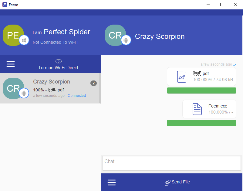 Windows/Android Feem 高速安全的文件传输工具v4.3.0